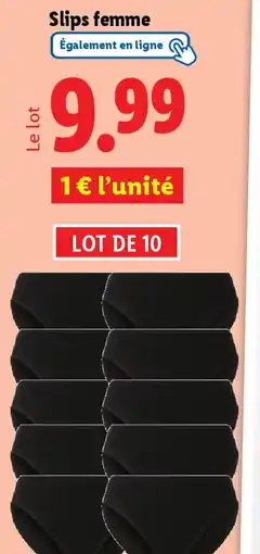 Lidl Slips femme offre