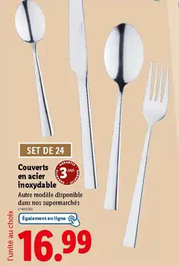 Lidl Couverts en acier inoxydable offre