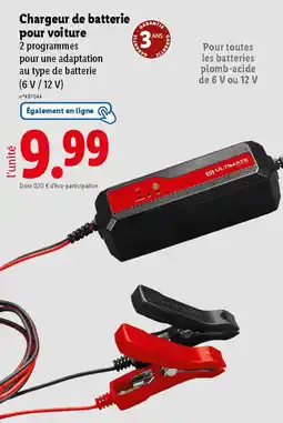 Lidl ULTIMATE Chargeur de batterie pour voiture offre