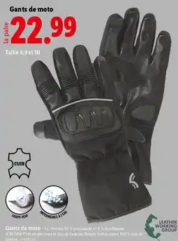 Lidl Gants de moto offre