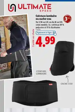 Lidl ULTIMATE Ceinture lombaire ou cache-cou offre