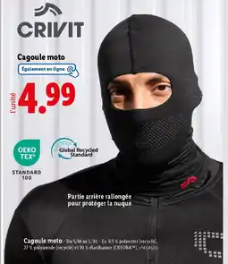 Lidl CRIVIT Cagoule moto offre