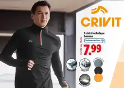 Lidl CRIVIT T-shirt technique homme offre