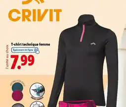 Lidl CRIVIT T-shirt technique femme offre