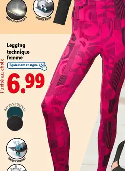 Lidl CRIVIT Legging technique femme offre