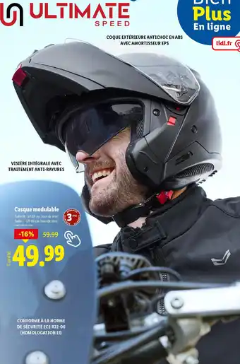 Lidl ULTIMATE Casque modulable offre