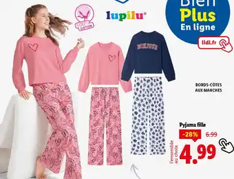 Lidl LUPILU Pyjama fille offre