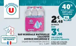 Super U U Eau minerale naturelle calcique source edelweiss offre