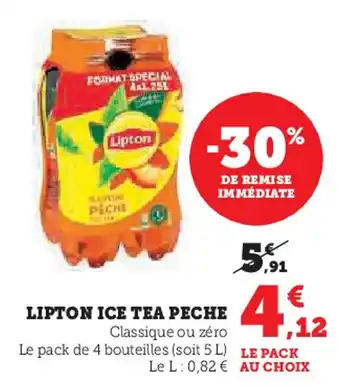 Super U LIPTON Ice tea peche offre