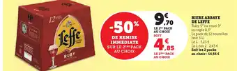 Super U LEFFE Biere abbaye offre