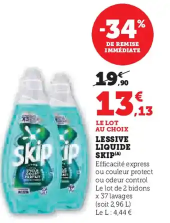 Super U SKIP Lessive liquide offre