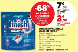 Super U FINISH Detergent vaisselle machine offre