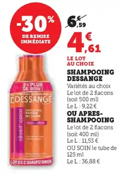 Super U Shampooing dessange offre