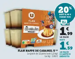 Super U U Flan nappe de caramel offre