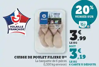 Super U U Cuisse de poulet filiere offre