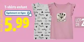 Lidl T-shirts enfant offre