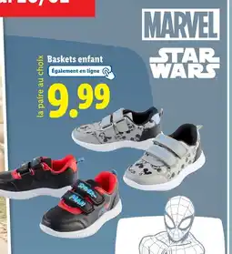 Lidl MARVEL STAR WARS Baskets enfant offre