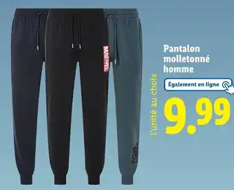 Lidl Pantalon molletonné homme offre