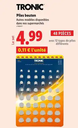 Lidl TRONIC® Piles bouton offre