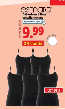 Lidl ESMARA Débardeurs à fines bretelles femme offre