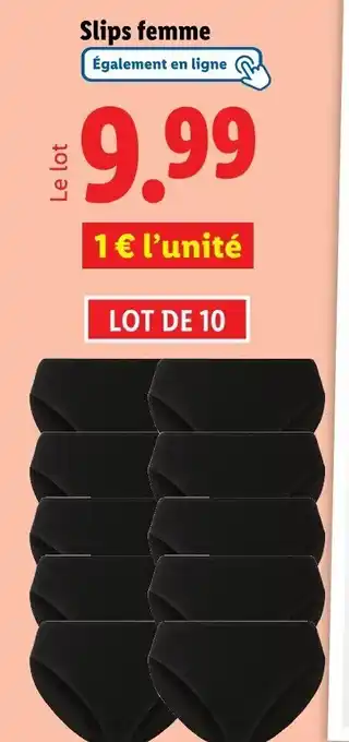 Lidl Slips femme offre