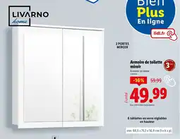 Lidl LIVARNO HOME Armoire de toilette Gmiroir offre