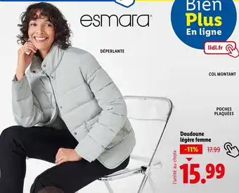 Lidl ESMARA Doudoune légère femme offre