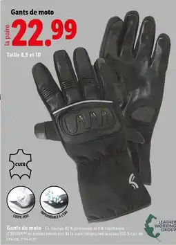 Lidl Gants de moto offre