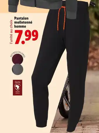 Lidl CRIVIT Pantalon molletonné homme offre