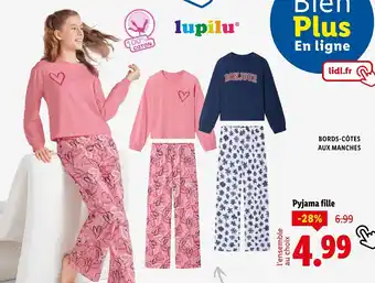 Lidl LUPILU Pyjama fille offre