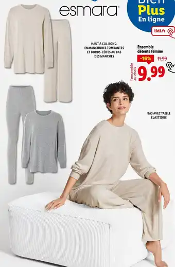 Lidl ESMARA Ensemble détente femme offre