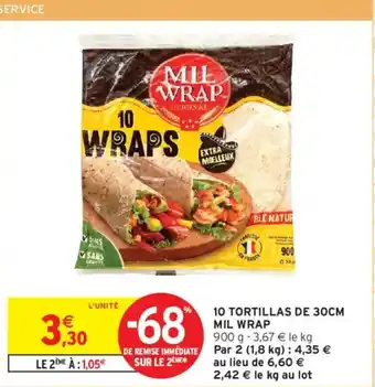 Intermarché MIL WRAP 10 tortillas de 30cm offre