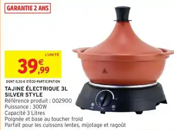 Intermarché Tajine électrique silver style offre