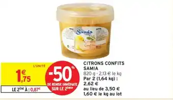 Intermarché SAMIA Citrons confits offre