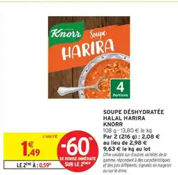 Intermarché KNORR Soupe déshydratée halal harira offre