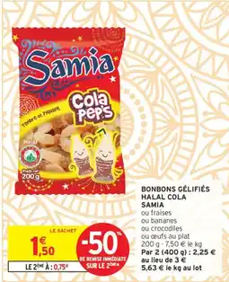 Intermarché SAMIA Bonbons gélifiés halal cola offre