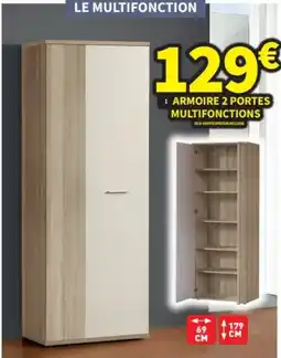 Conforama Armoire 2 portes multifonctions offre