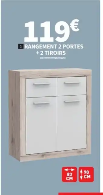 Conforama Rangement 2 portes +2 tiroirs offre