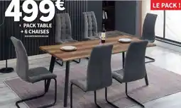 Conforama Pack table +6 chaises offre