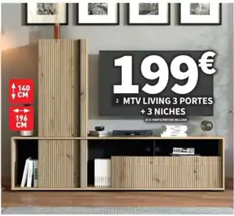 Conforama Mtv living 3 portes + 3 niches offre