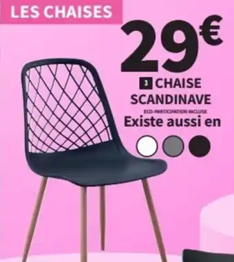 Conforama Chaise scandinave offre