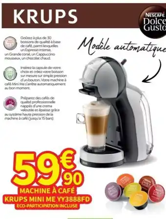 Conforama KRUPS Machine à café mini me yy3888fd offre