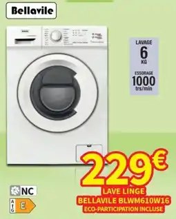 Conforama BELLAVILE Lave linge blwm610w16 offre