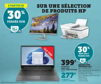 Hyper U ORDINATEUR PORTABLE 15,6 offre