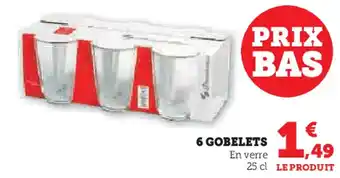 Hyper U 6 gobelets offre