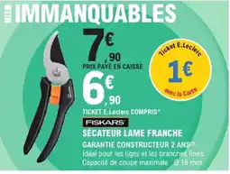 E.Leclerc Jardi FISKARS Sécateur lame franche offre