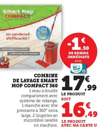 Hyper U Combine de lavage smart mop compact 360 offre