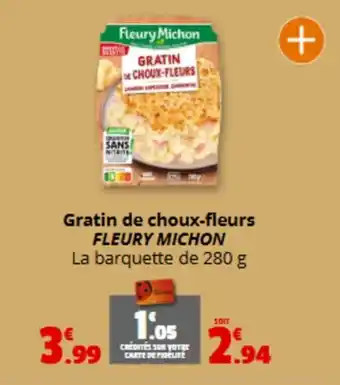 Coccimarket FLEURY MICHON Gratin de choux-fleurs offre