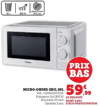 Hyper U Micro-ondes gril 20l offre