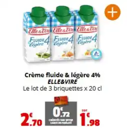 Coccimarket ELLE&VIRE Crème fluide & légère 4% offre